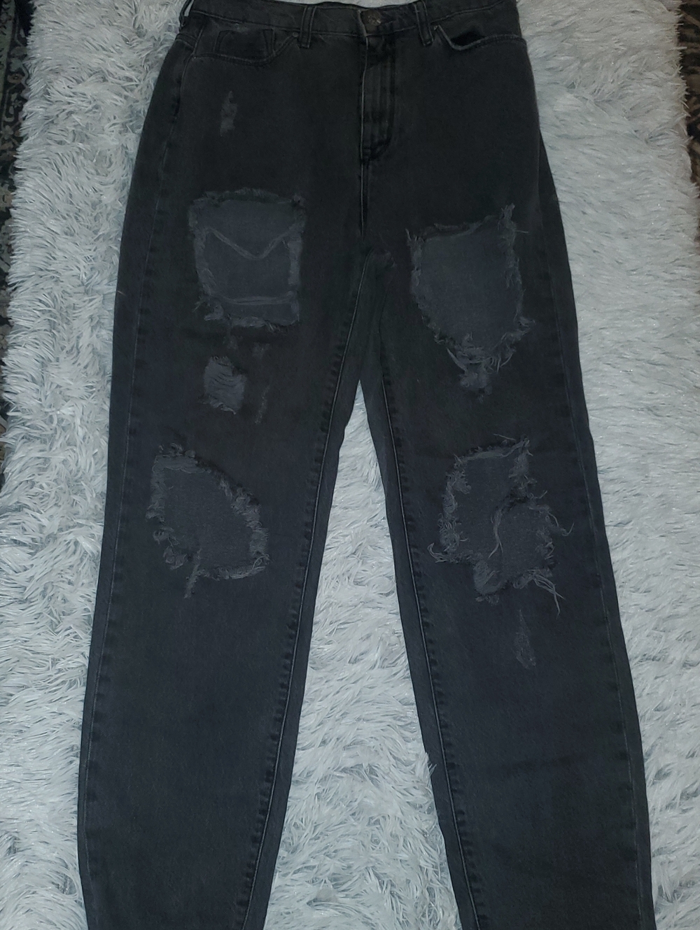 *BDG Urban Outfitters Mom High Rise Distressed Black Jeans*